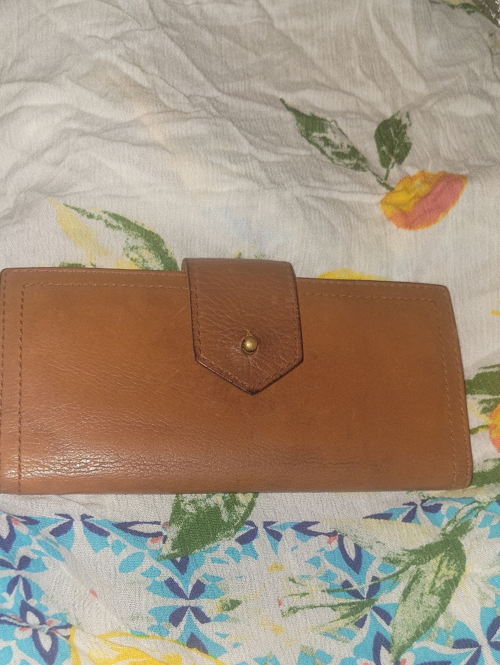 Madewell Brown Leather Snap-Closure Wallet